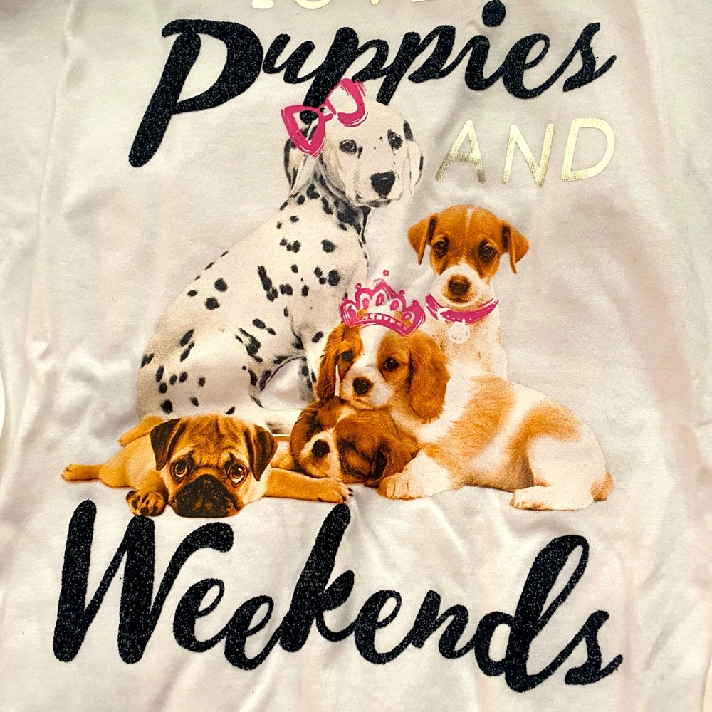 Justice for Girls long sleeved dog t-shirt 💜